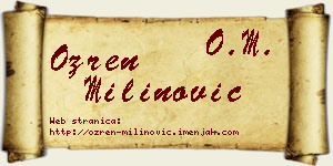 Ozren Milinović vizit kartica